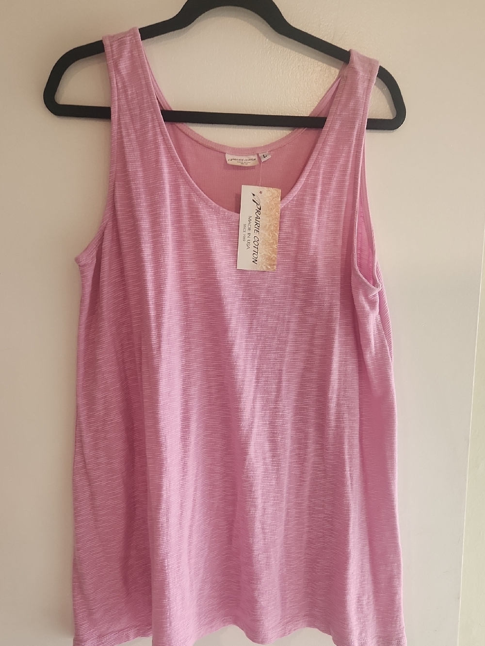 Peruvian Cotton Pink Scoop Neck Tank Top